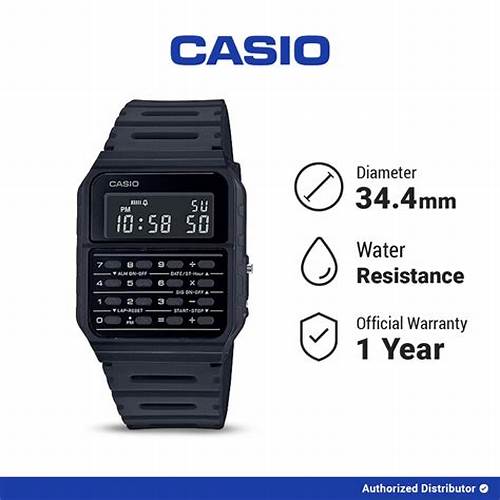 Casio Jam Tangan Pria CA-53WF-1BDF Kalkulator