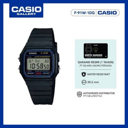 Casio Jam Tangan Pria F-91W-1DG