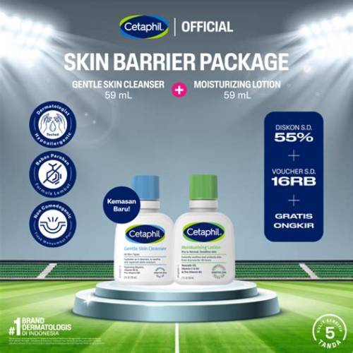 Cetaphil Gentle Skin Cleanser 236ml + Moisturising Lotion 59ml