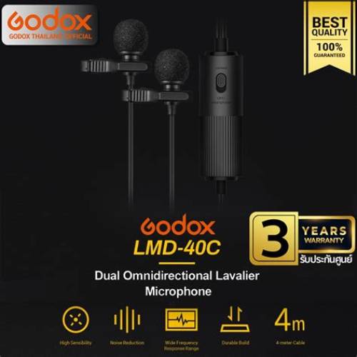 Godox LMD-40C Dual Omnidirectional Lavalier Microphone