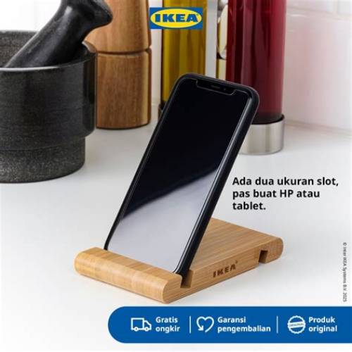 Ikea Bergenes Handphone Holder Bambu Minimalis