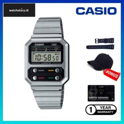 Jam Tangan Unisex Casio Digital A100WE-1ADF