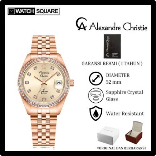 Jam tangan Wanita Alexandre Christie AC 5012 LDBTRRGSL