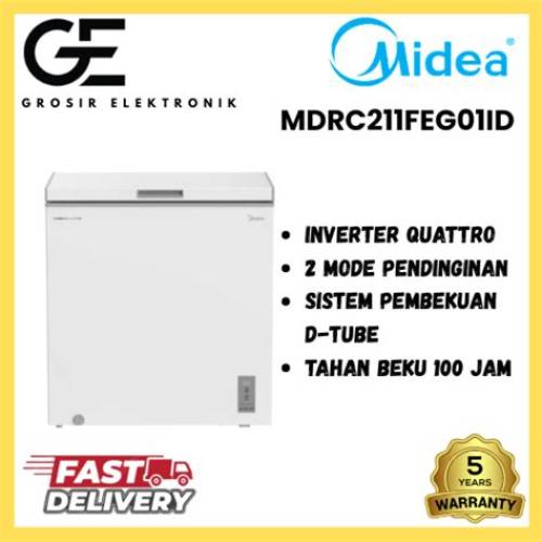 MIDEA Chest Box Freezer 143 Liter Inverter Quattro MDRC211FEG01ID