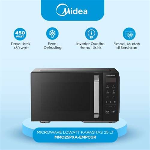 Midea 25L Microwave Low Watt 450w MMO25PXA-EMPCGR