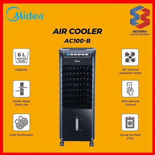 Midea Air Cooler AC-100 AB 6 Liter Hitam