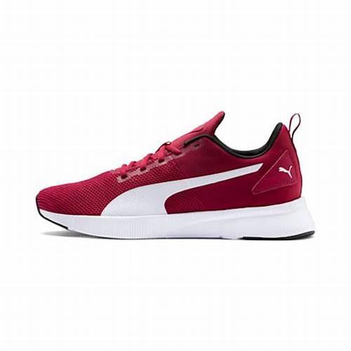 PUMA Sepatu Lari Flyer Rhubarb-Puma White