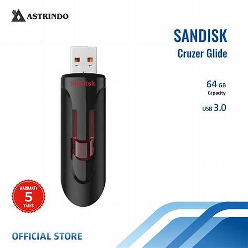 SANDISK CZ600 Cruzer Glide 64GB USB 3.0 - Flashdisk