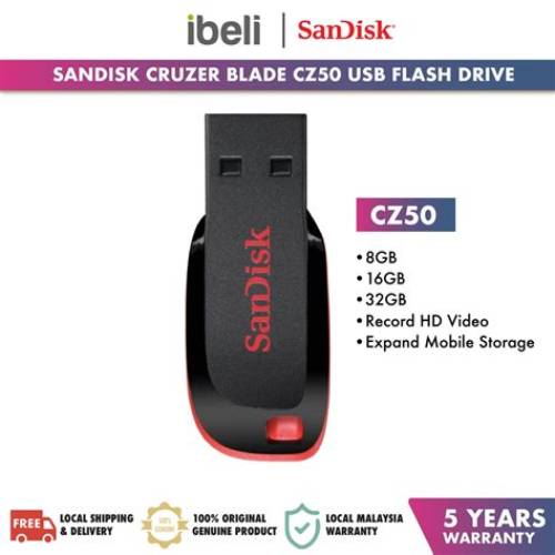 SANDISK Cruzer Blade 32GB CZ50 USB Flash Drive
