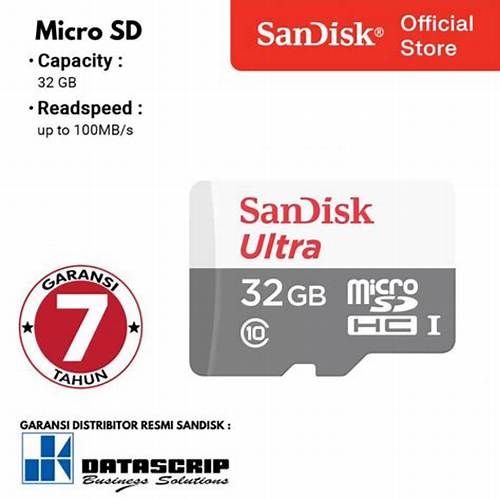 SANDISK Microsd Ultra 32GB Class 10 Speed 100Mbps (Na)