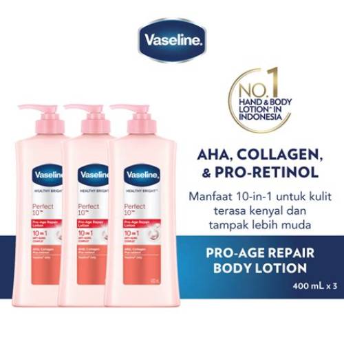 Vaseline Lotion Healthy Bright Perfect 10 400ml Multi Pack