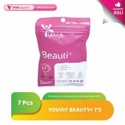 Youvit Beauty+ Sachet untuk Merawat Kesehatan Kulit (7 Gummies)
